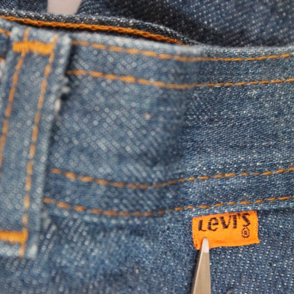 VINTAGE 70s HUGE WIDE LEG INDIGO HIGH WAIST JEANS - Picture 7 of 8